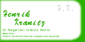 henrik kranitz business card