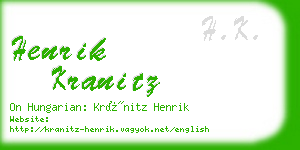 henrik kranitz business card